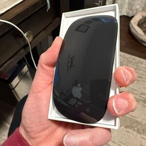 Apple Magic Mouse (Black) – Wireless Bluetooth Mouse w/ Cable